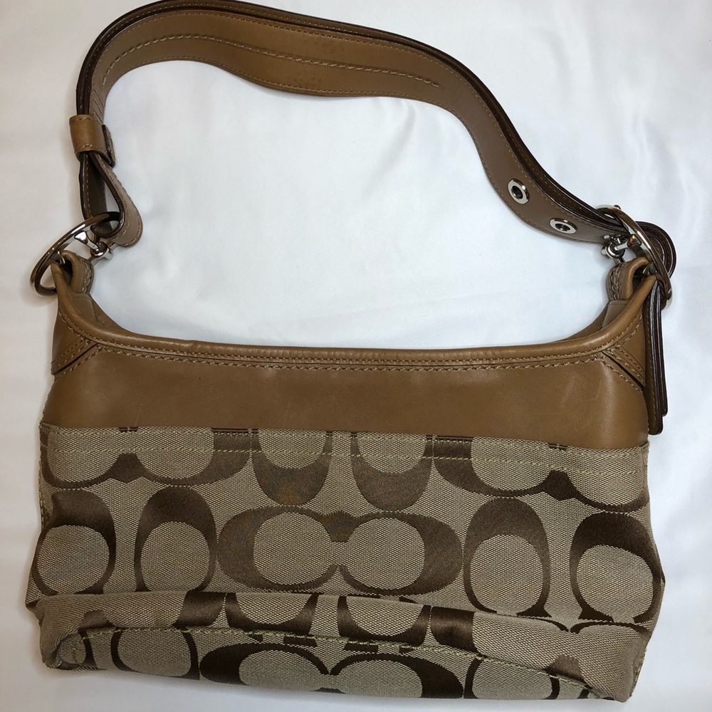 Coach Signature Brown Fabric Purse